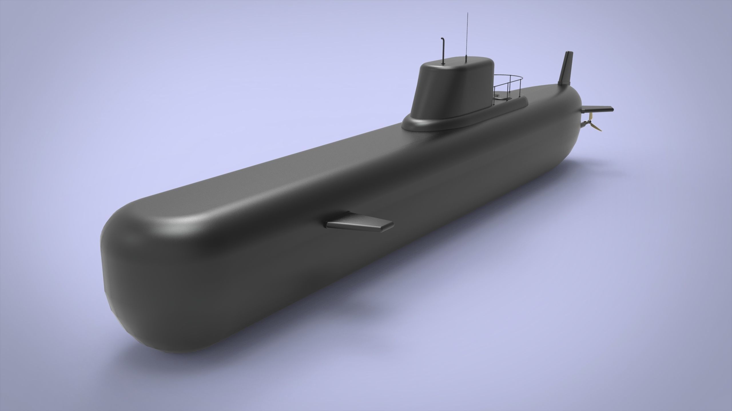 Midget Submarine 3D model_2