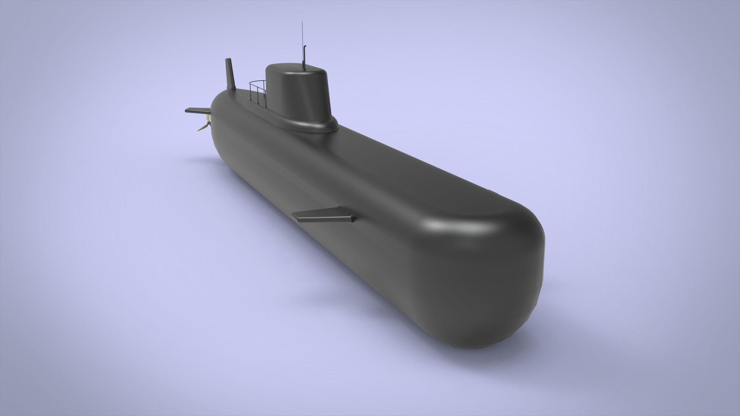 Midget Submarine 3D model_3