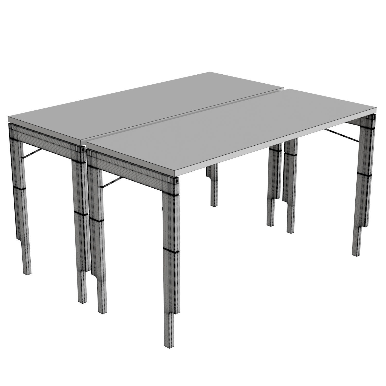 Ballerina Folding Table 3D model_4