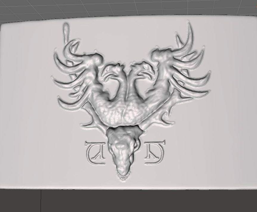 Victor Krum Belt Buckle 3D print model_3