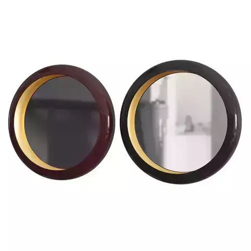 Wall Gold Moon Mirror 3D model