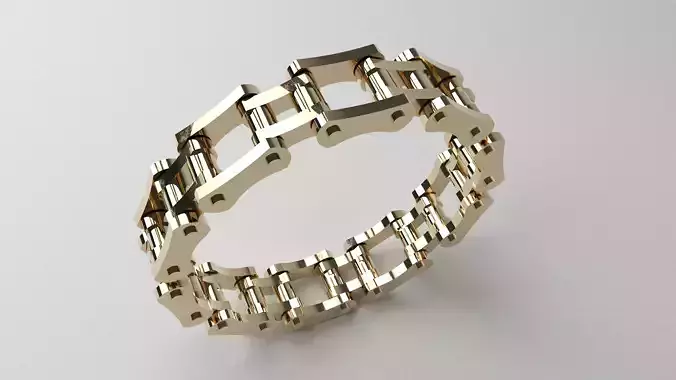 Bike Chain Wedding Band 3D print model