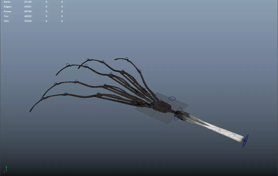 Other Mothers Hand rig 3D model_0