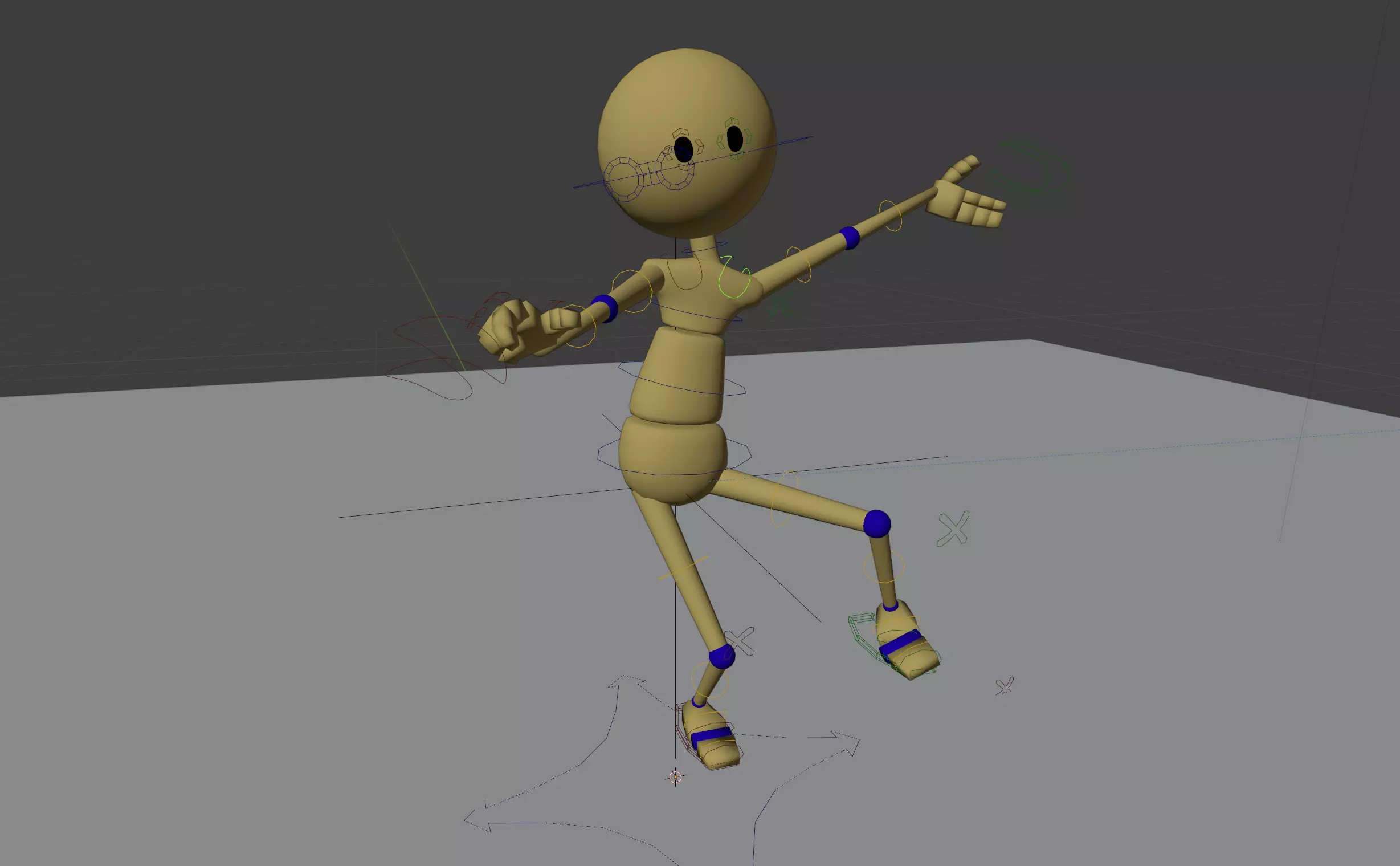 Rigged Friendly Robot Low-poly 3D model_0
