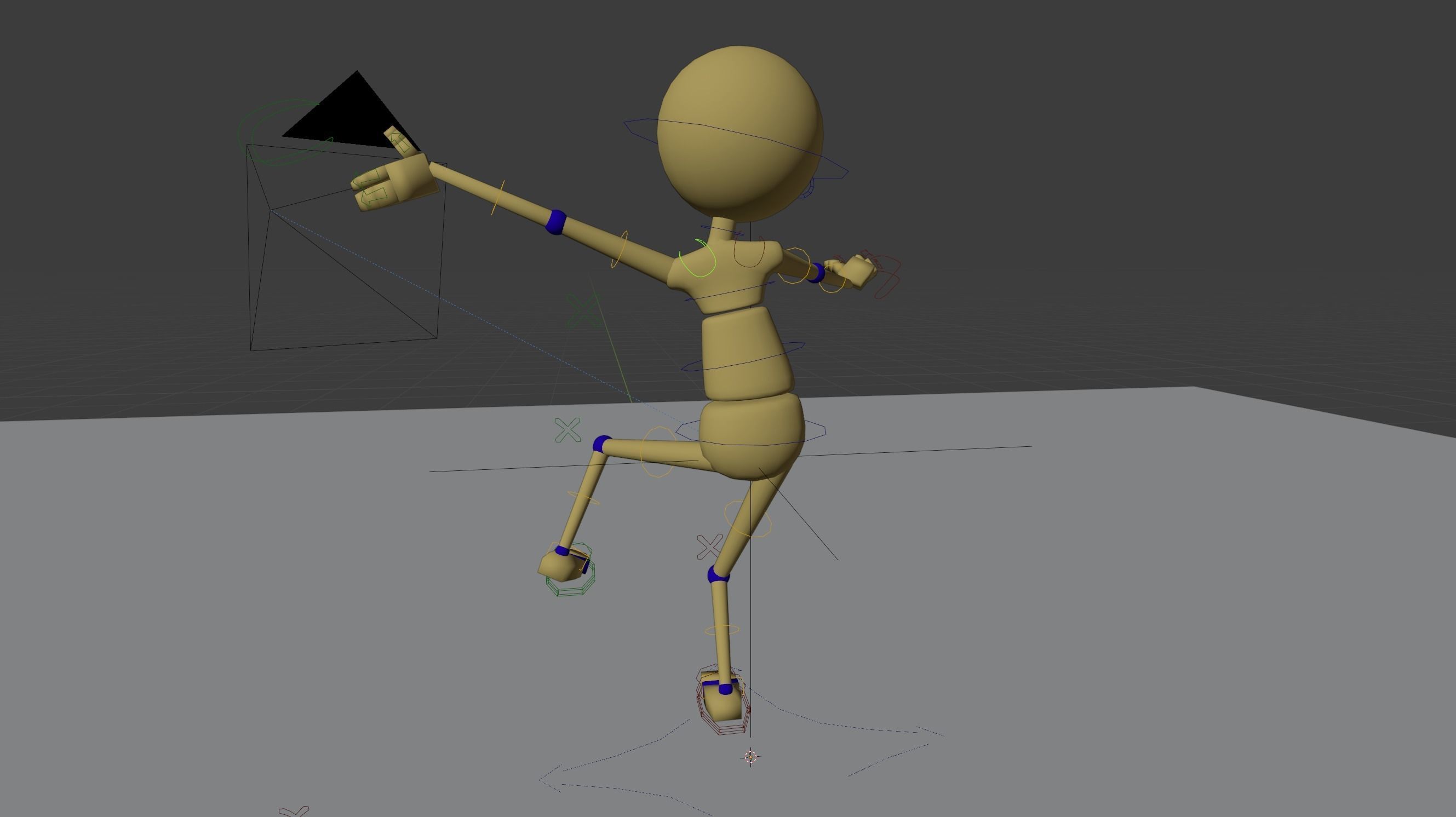 Rigged Friendly Robot Low-poly 3D model_5