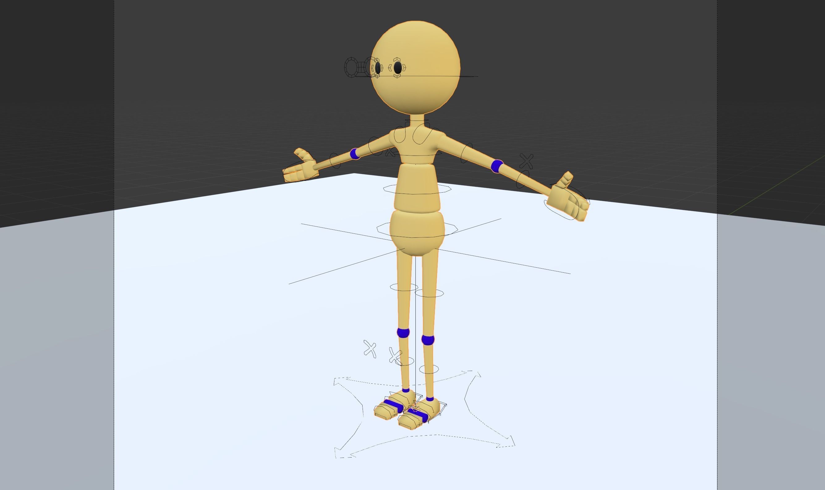 Rigged Friendly Robot Low-poly 3D model_2
