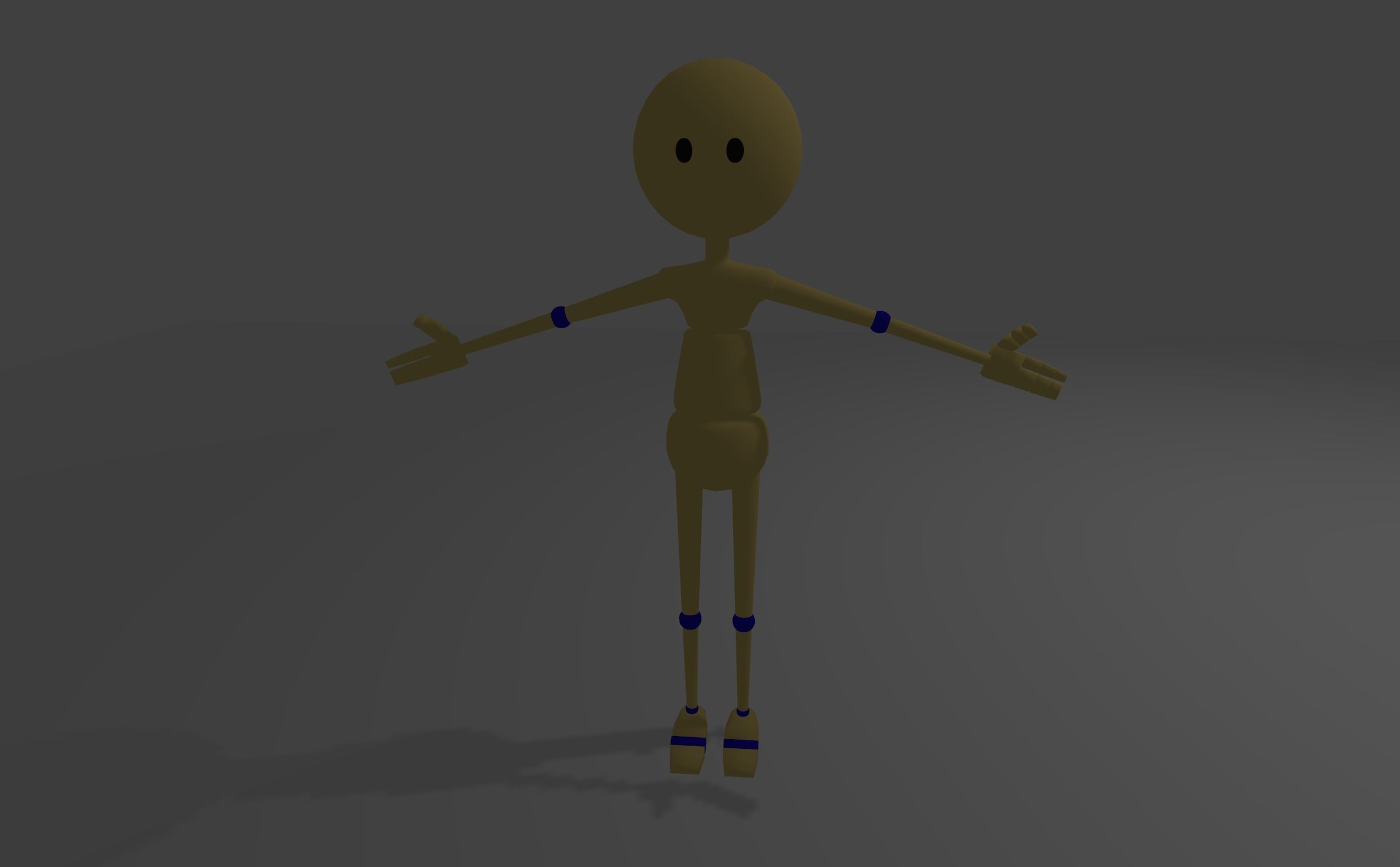 Rigged Friendly Robot Low-poly 3D model_3
