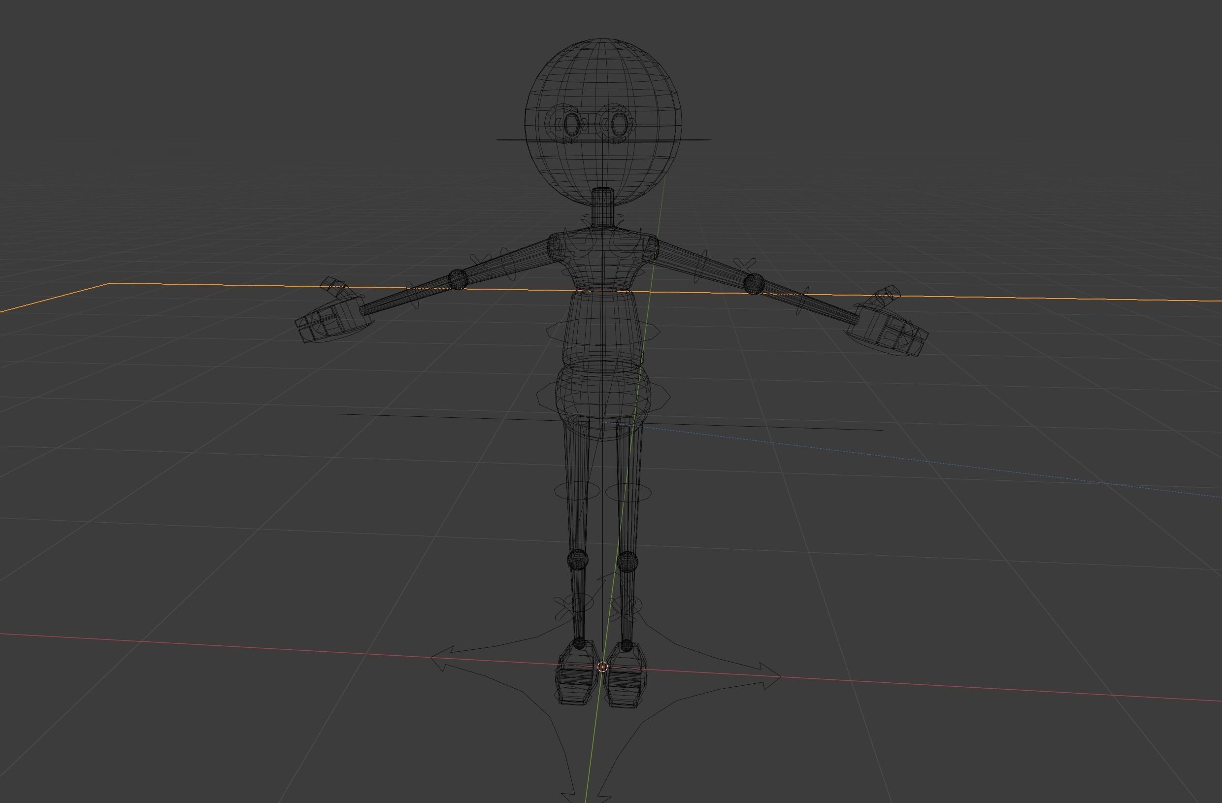 Rigged Friendly Robot Low-poly 3D model_1