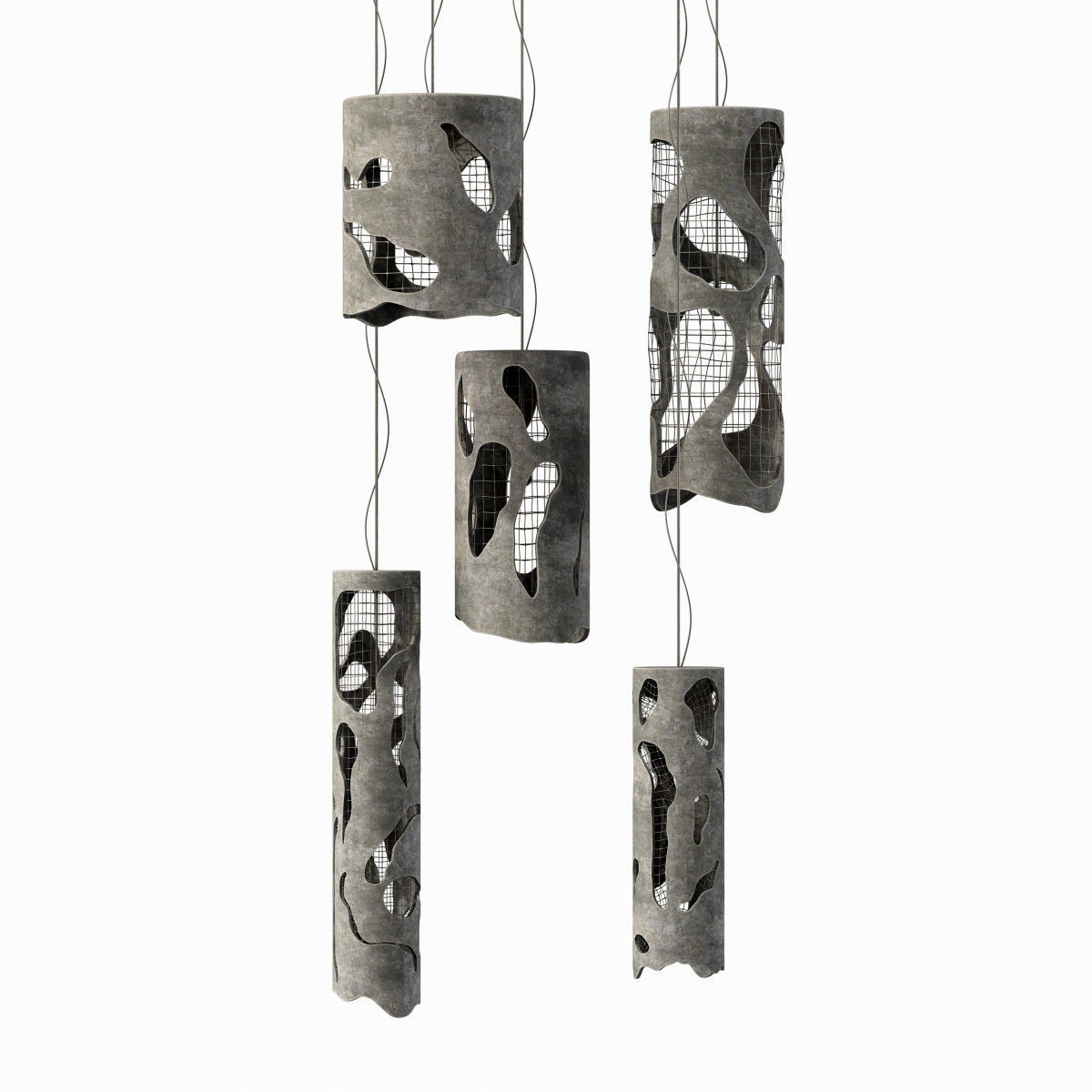 lamp old concrete cylinder  n2 3D model_5