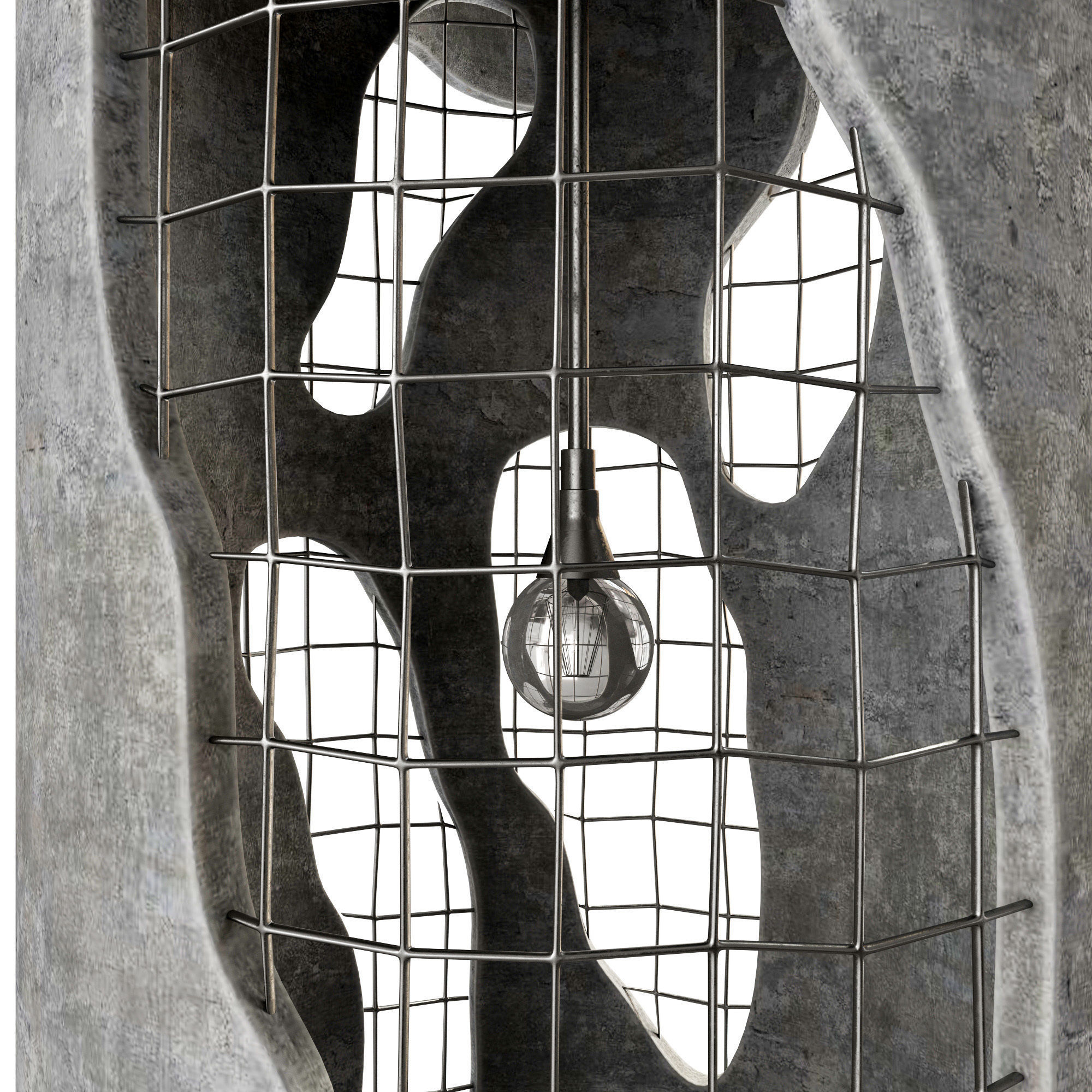 lamp old concrete cylinder  n2 3D model_10