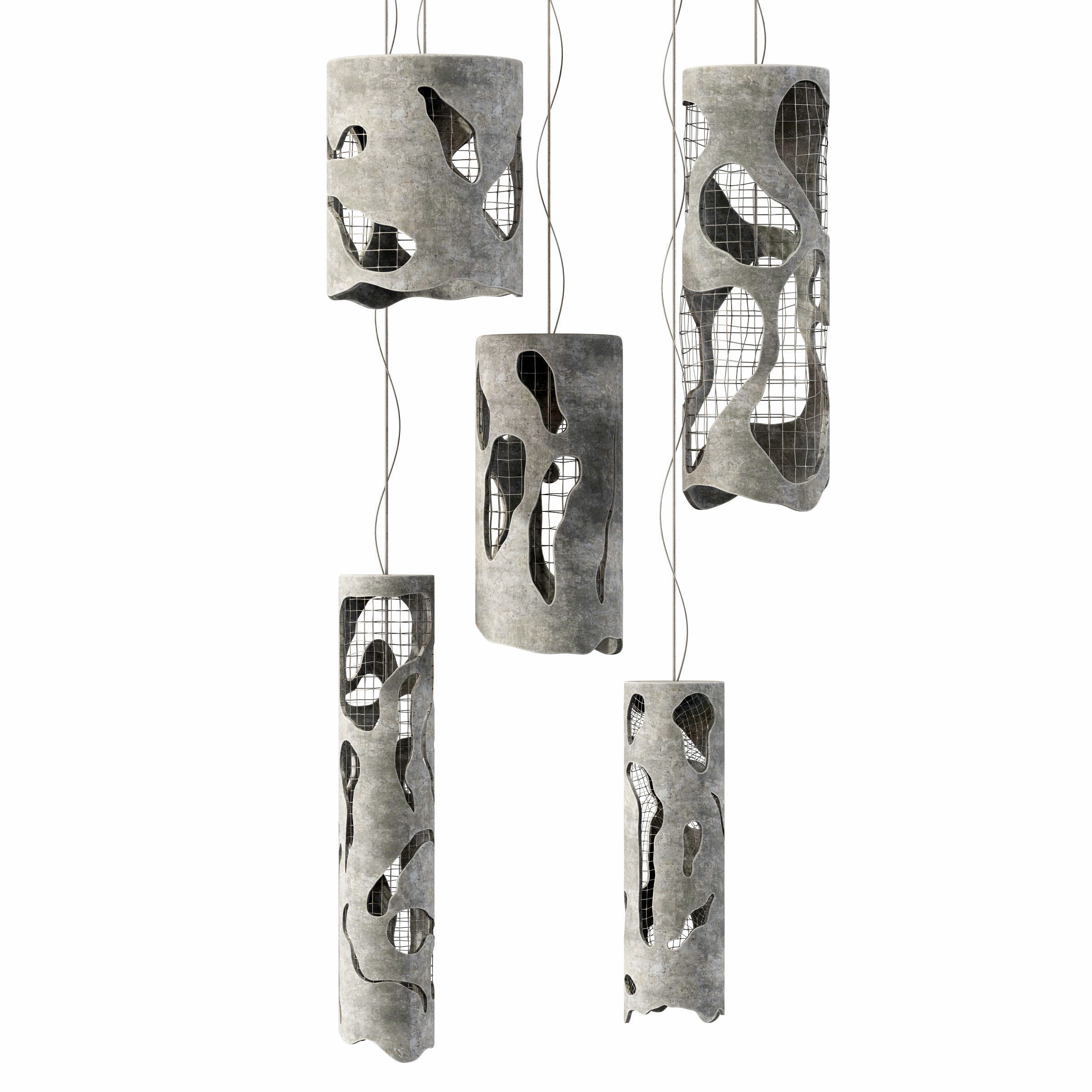 lamp old concrete cylinder  n2 3D model_3