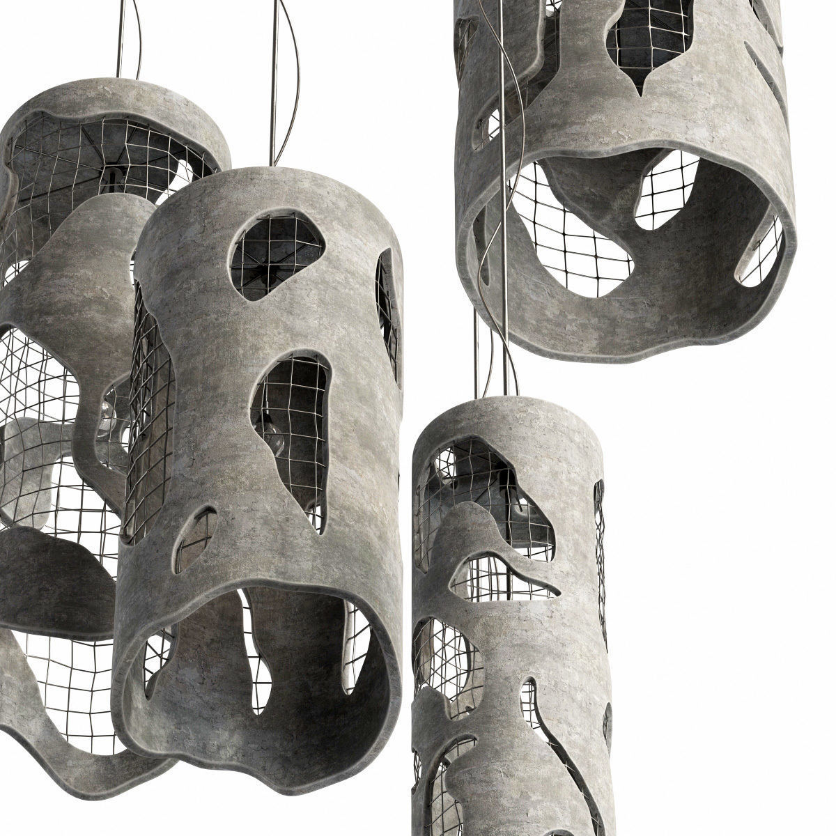 lamp old concrete cylinder  n2 3D model_15