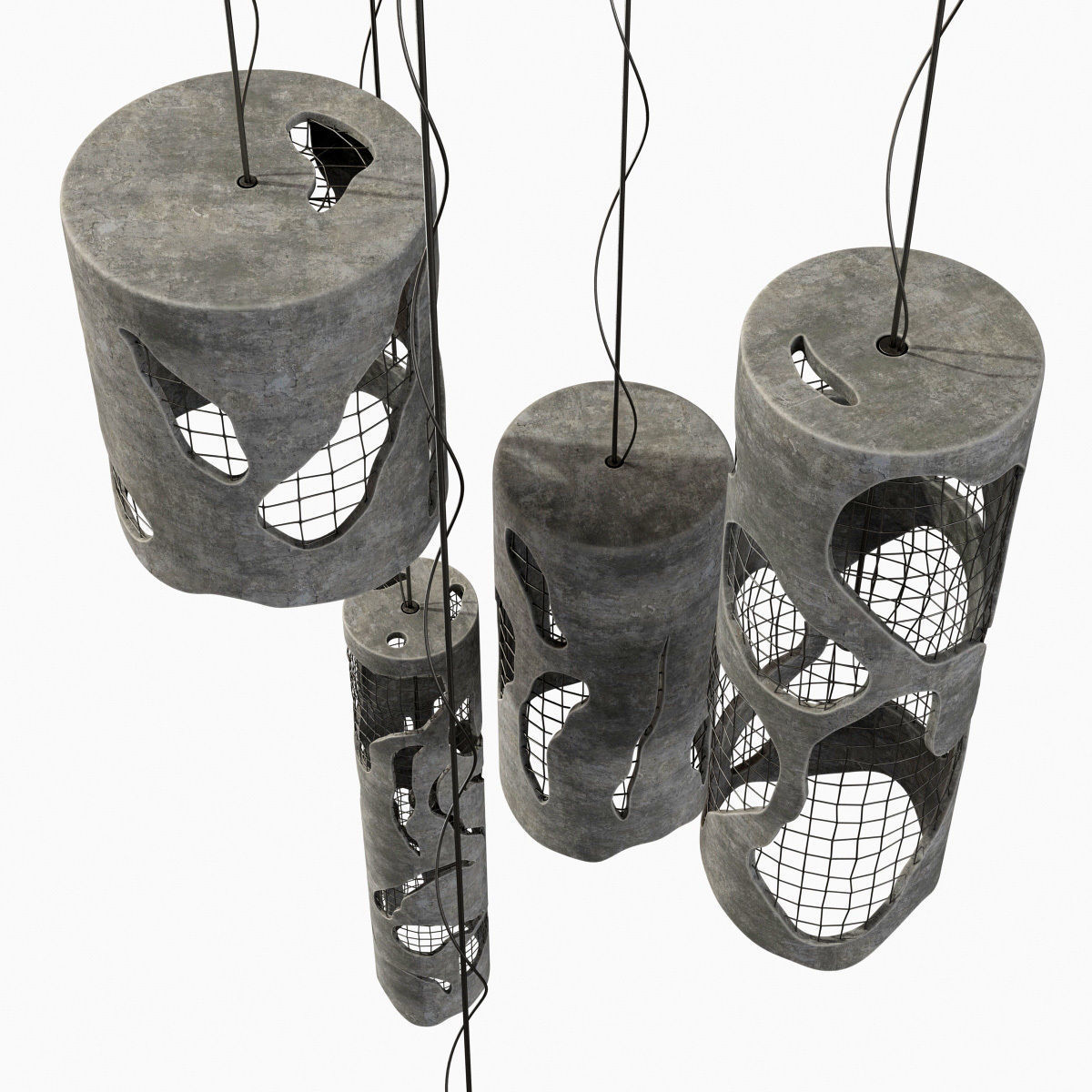 lamp old concrete cylinder  n2 3D model_2