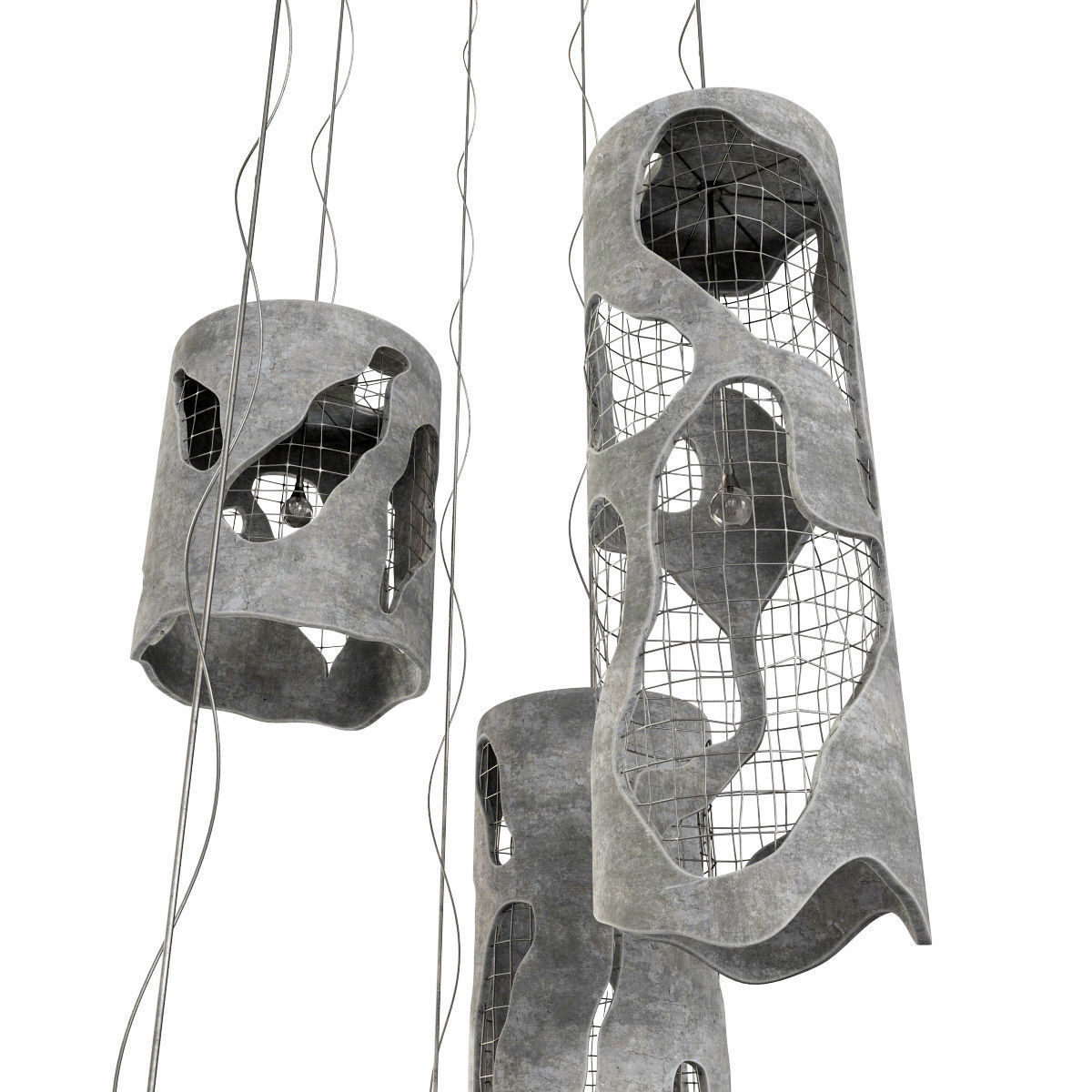 lamp old concrete cylinder  n2 3D model_7