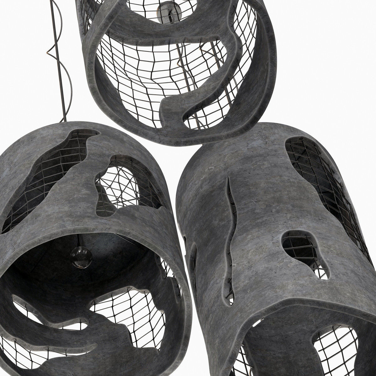 lamp old concrete cylinder  n2 3D model_4