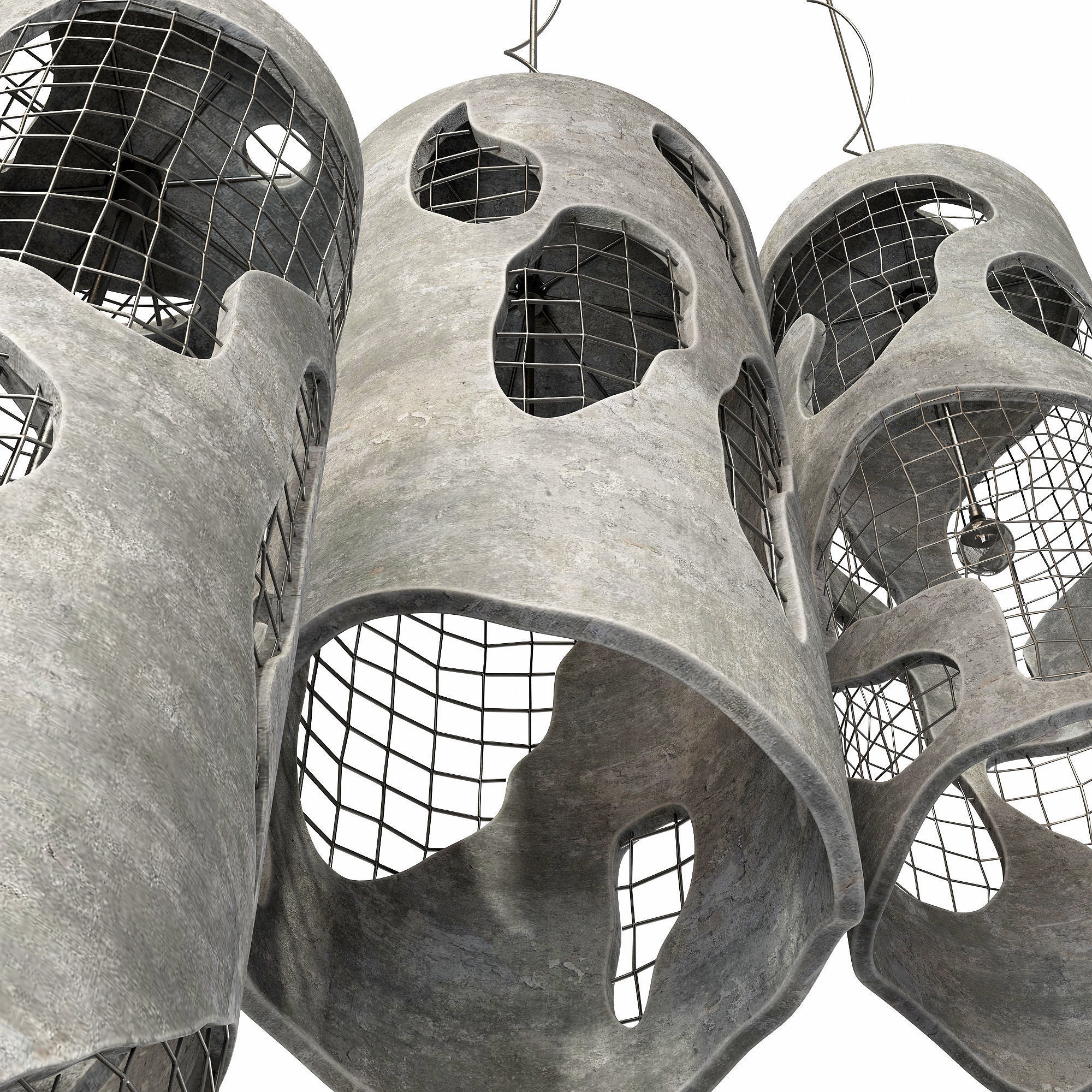 lamp old concrete cylinder  n2 3D model_11