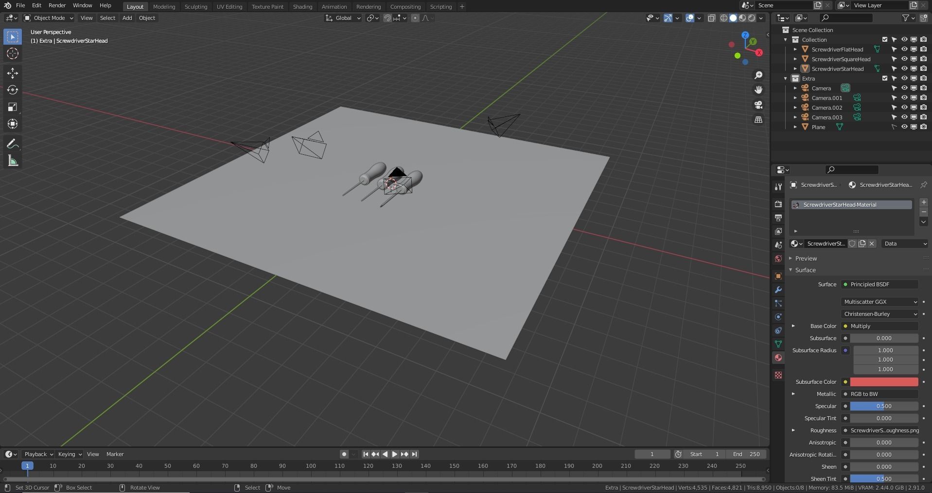 Screwdriver Set 2 Low-poly 3D model_29
