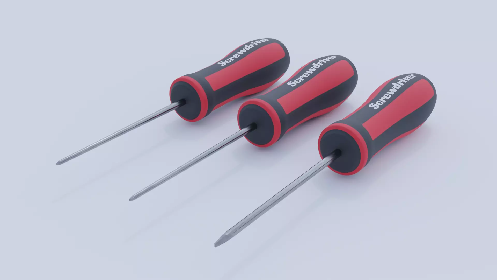Screwdriver Set 2 Low-poly 3D model_0