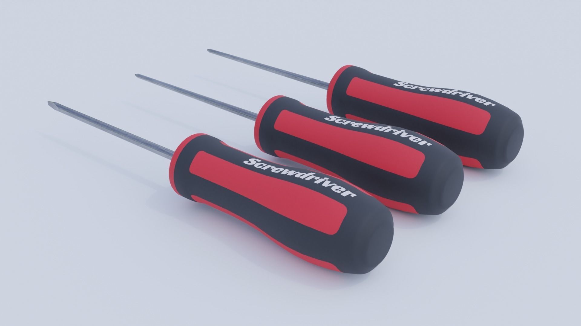 Screwdriver Set 2 Low-poly 3D model_6