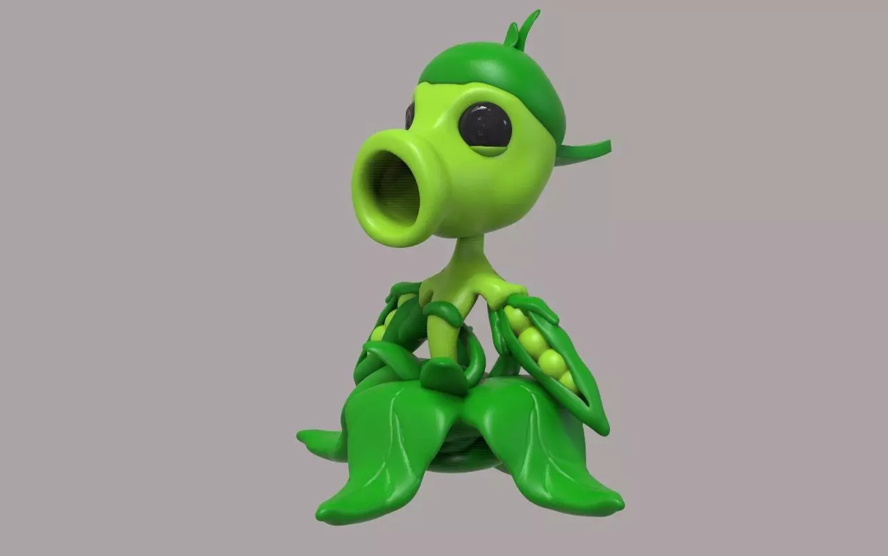 PVZ Peashooter 3D print model_0