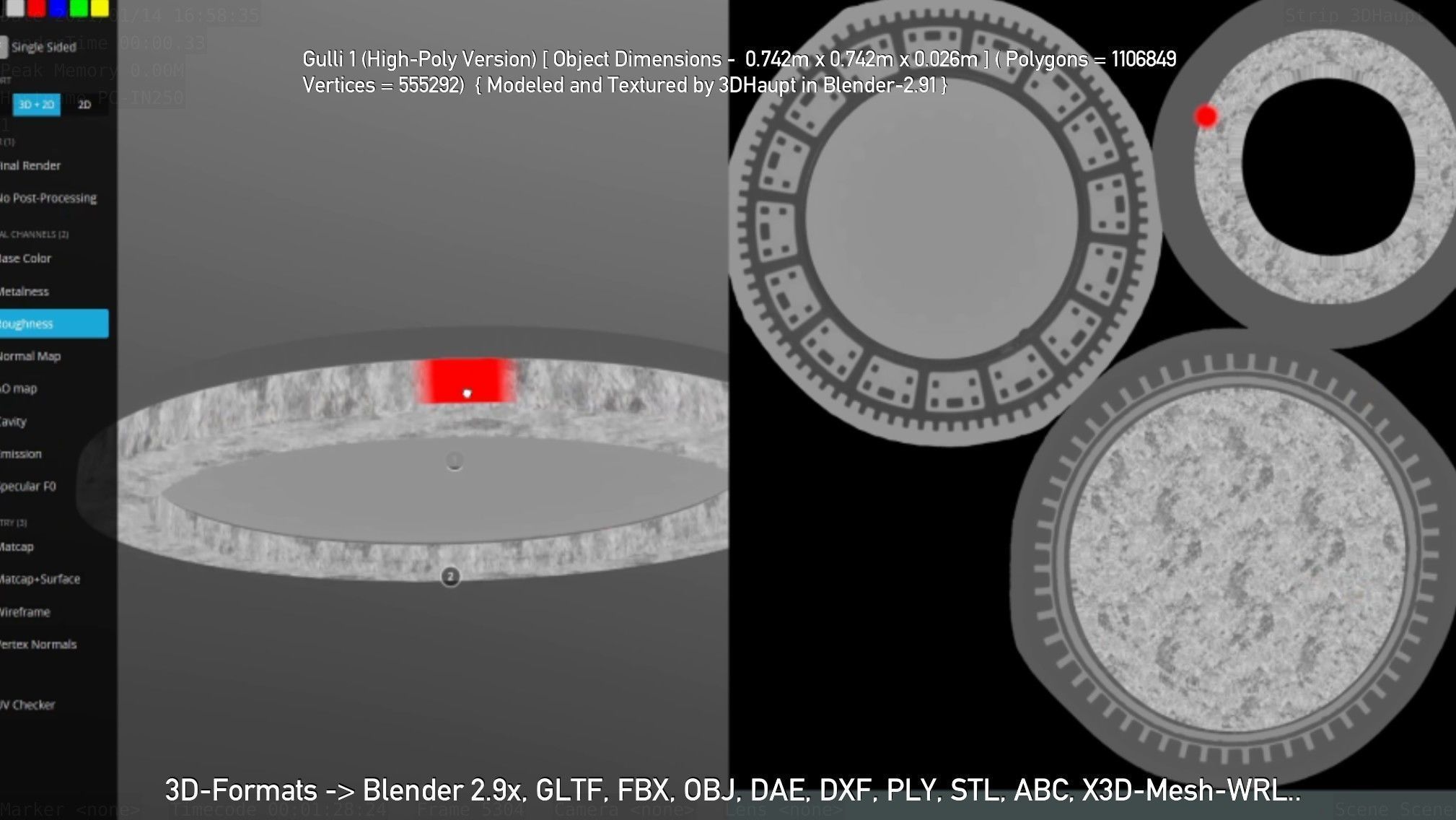 Sewer Cover 1 High-Poly Version 3D model_37