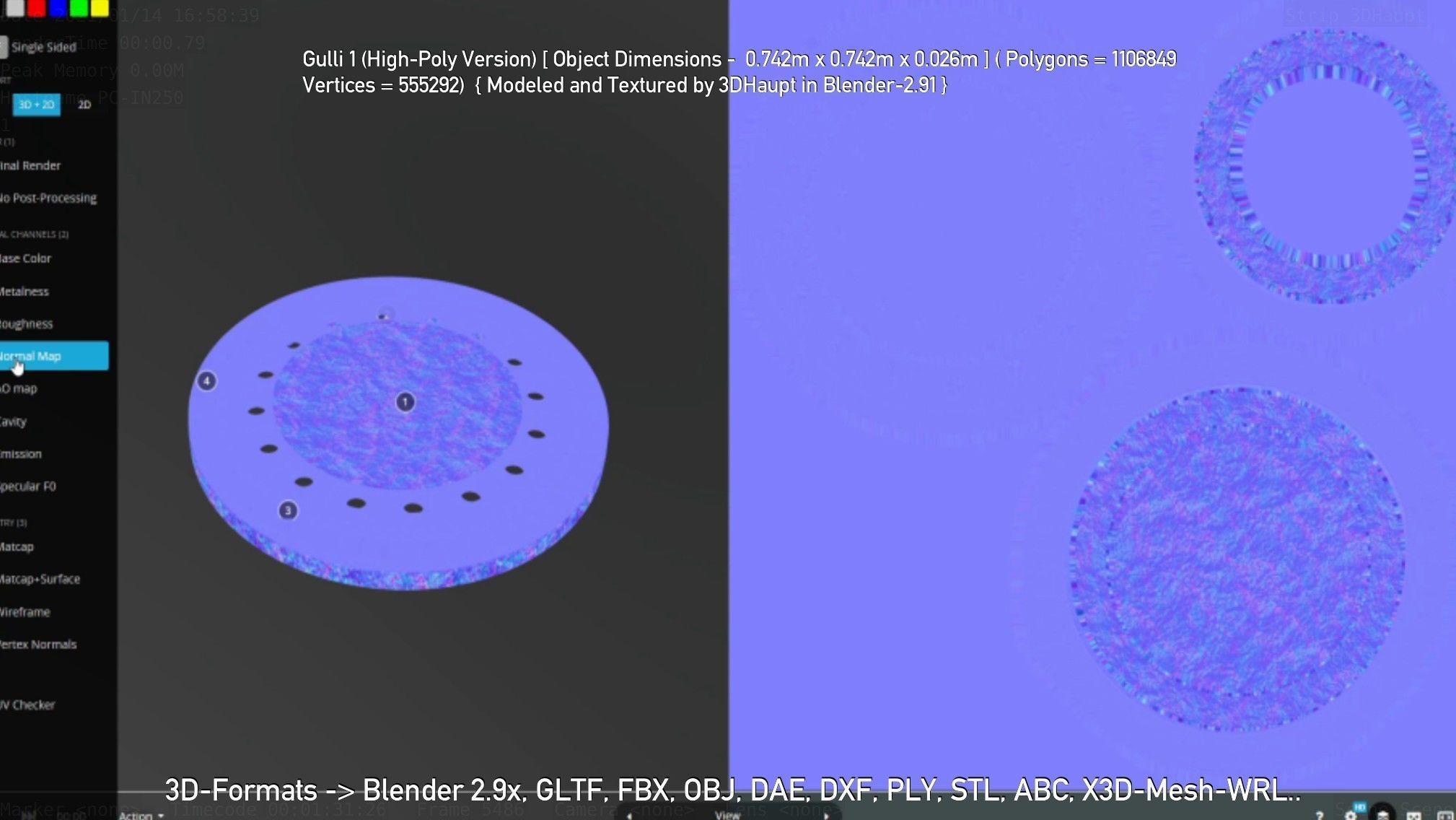 Sewer Cover 1 High-Poly Version 3D model_106