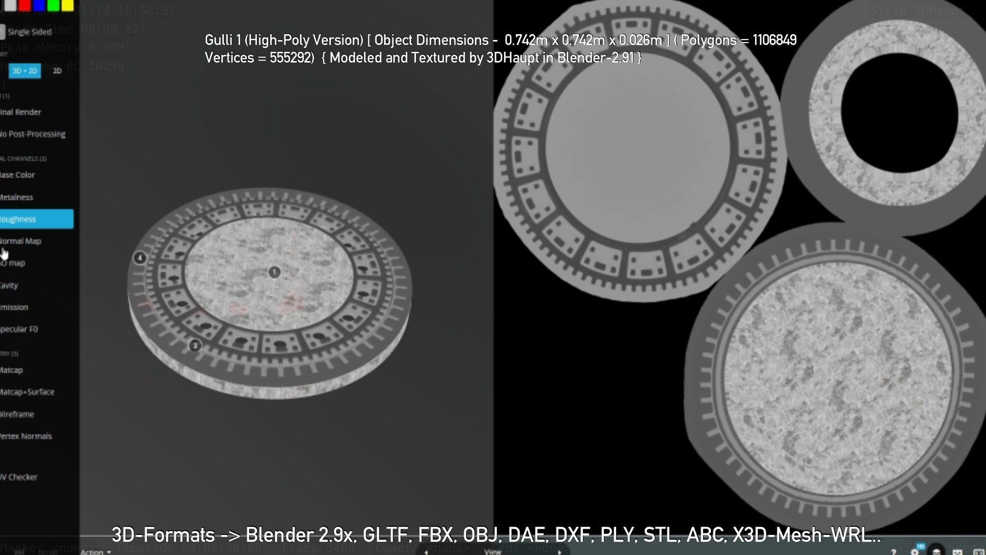 Sewer Cover 1 High-Poly Version 3D model_137