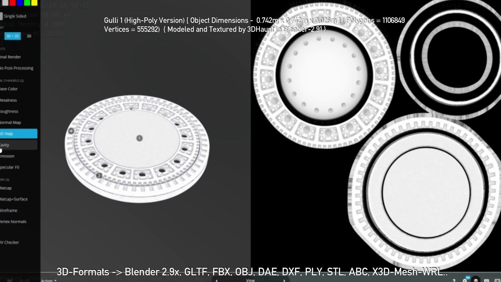 Sewer Cover 1 High-Poly Version 3D model_147