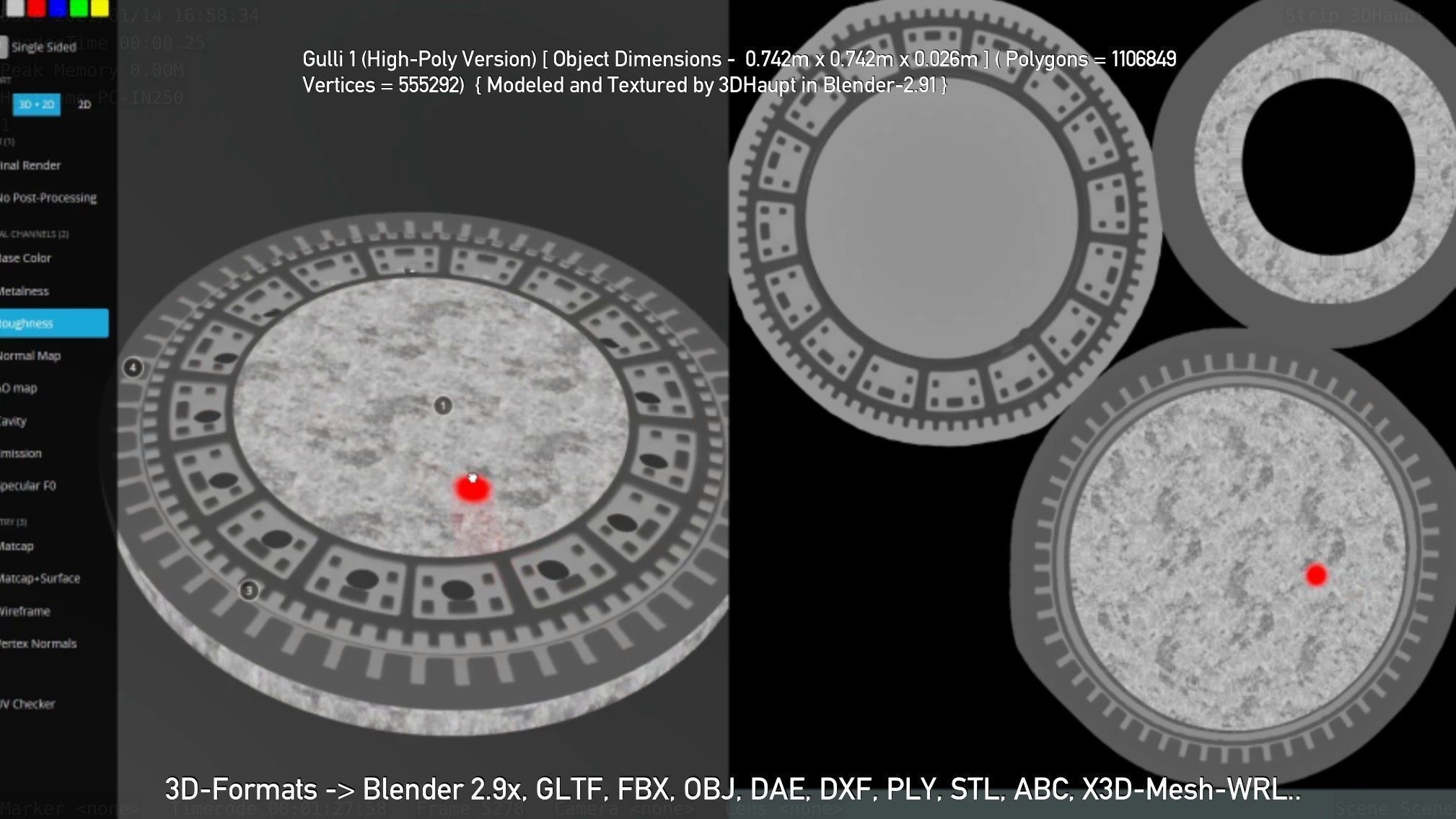 Sewer Cover 1 High-Poly Version 3D model_94