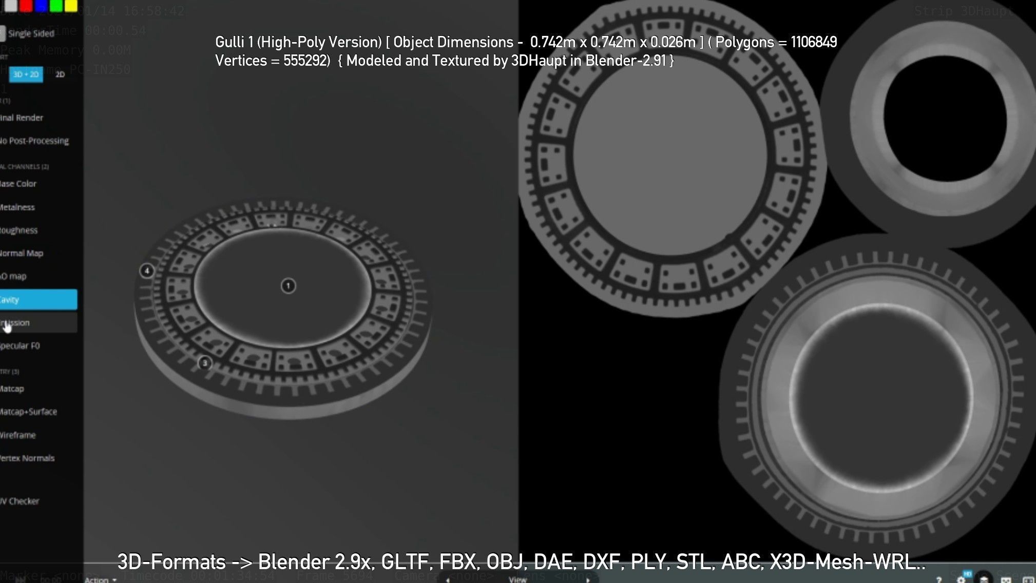 Sewer Cover 1 High-Poly Version 3D model_73