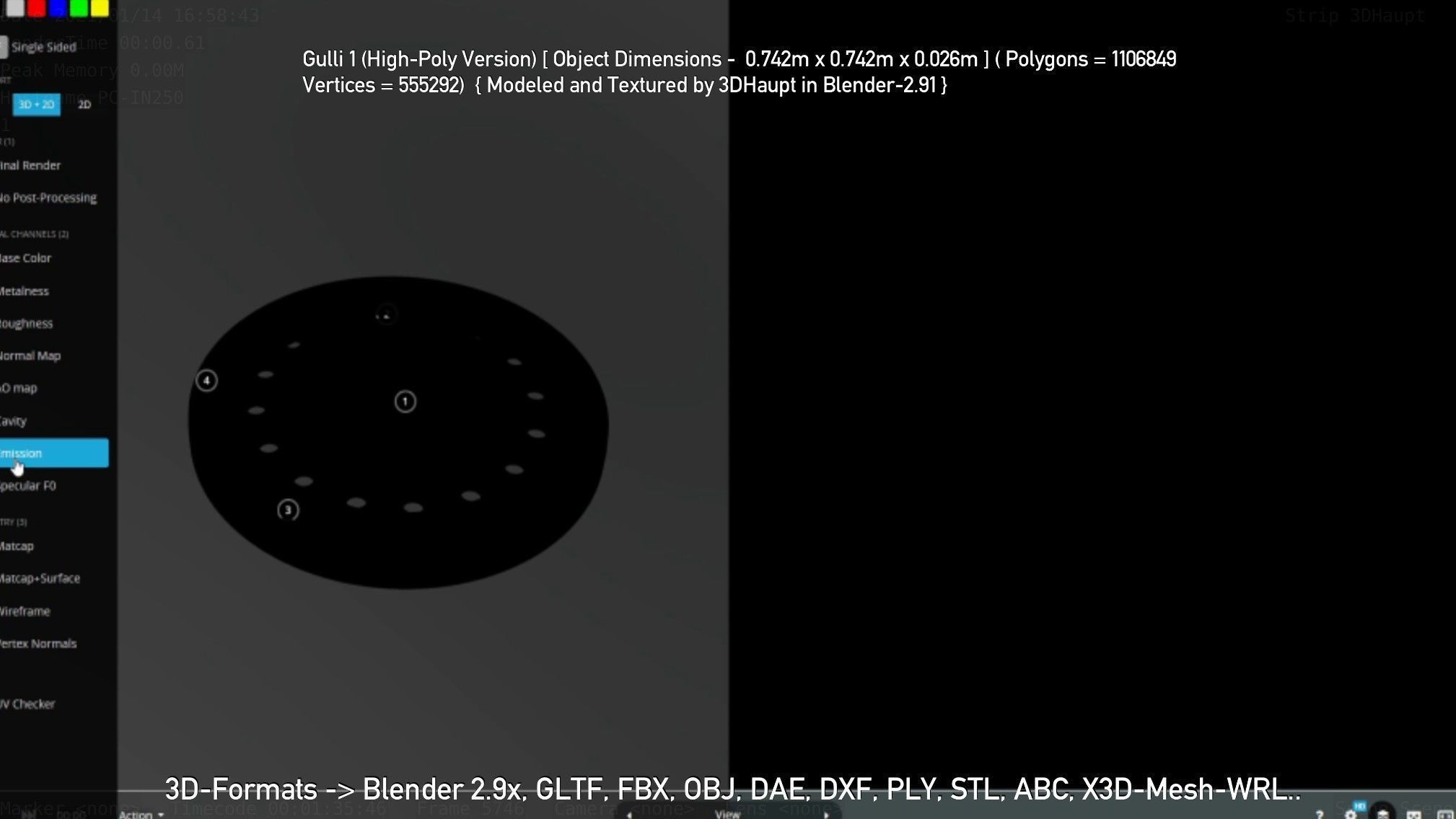 Sewer Cover 1 High-Poly Version 3D model_91