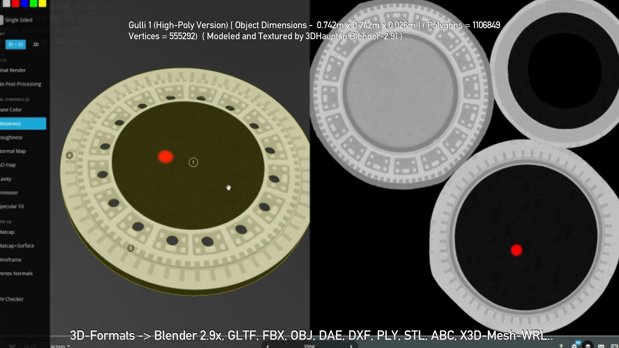 Sewer Cover 1 High-Poly Version 3D model_141