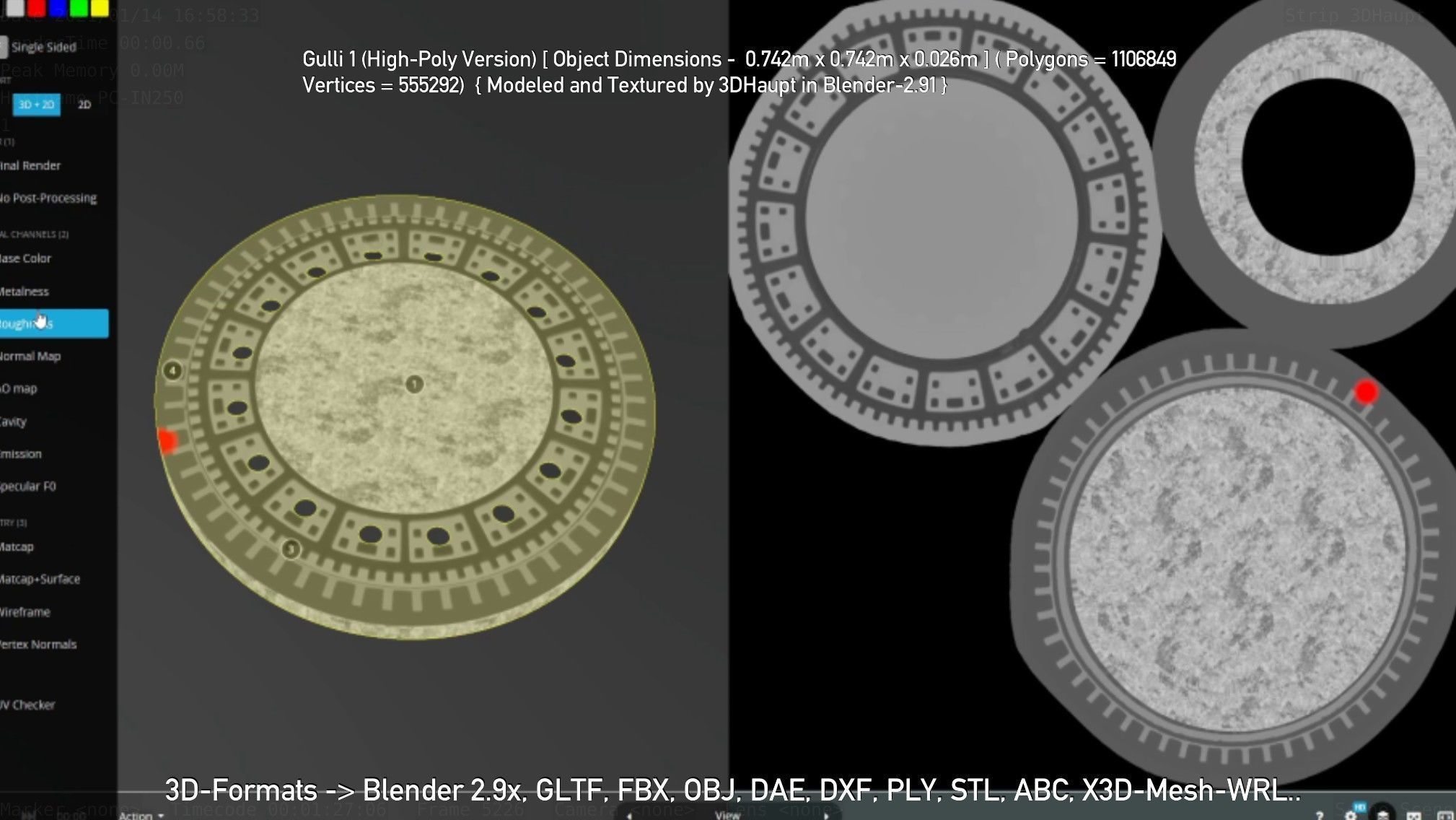 Sewer Cover 1 High-Poly Version 3D model_125