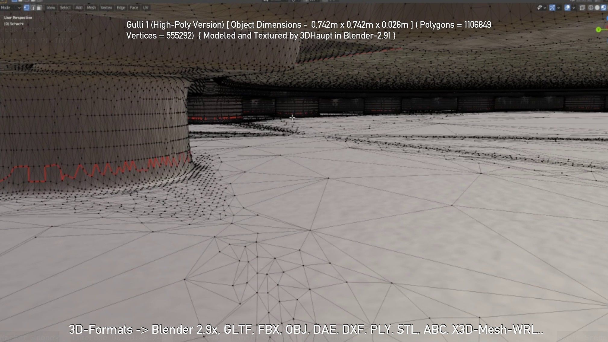 Sewer Cover 1 High-Poly Version 3D model_58