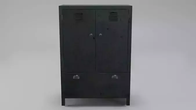 painted metal cabinet