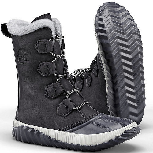 Sorel Leather Tall Boots 3D model