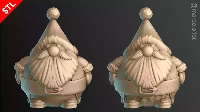 Cute Santa Claus 3D print model