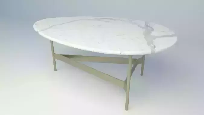 Modern Oval Coffee Table Free 3D model
