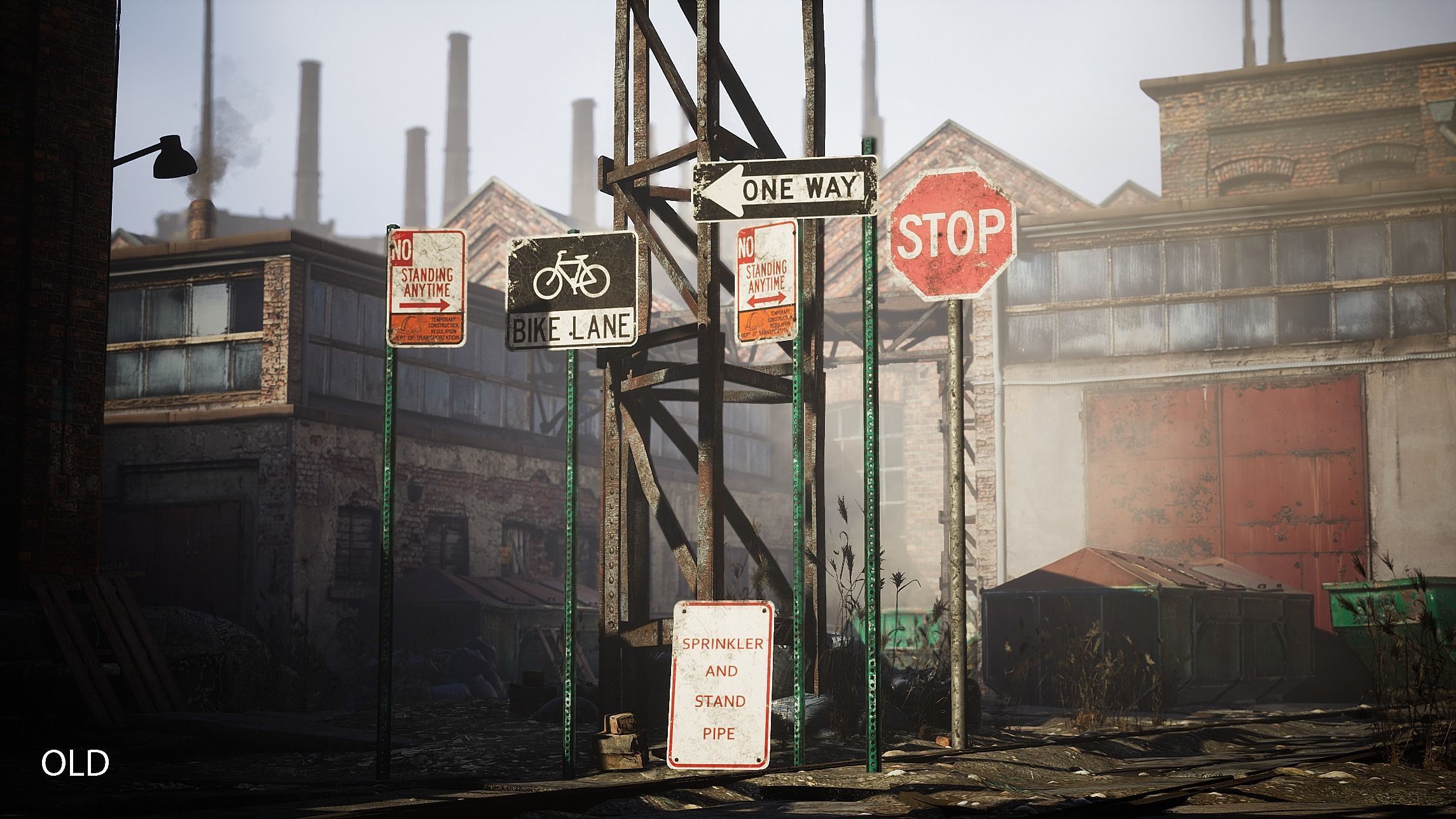 Traffic Sign Pack Low-poly 3D model_2