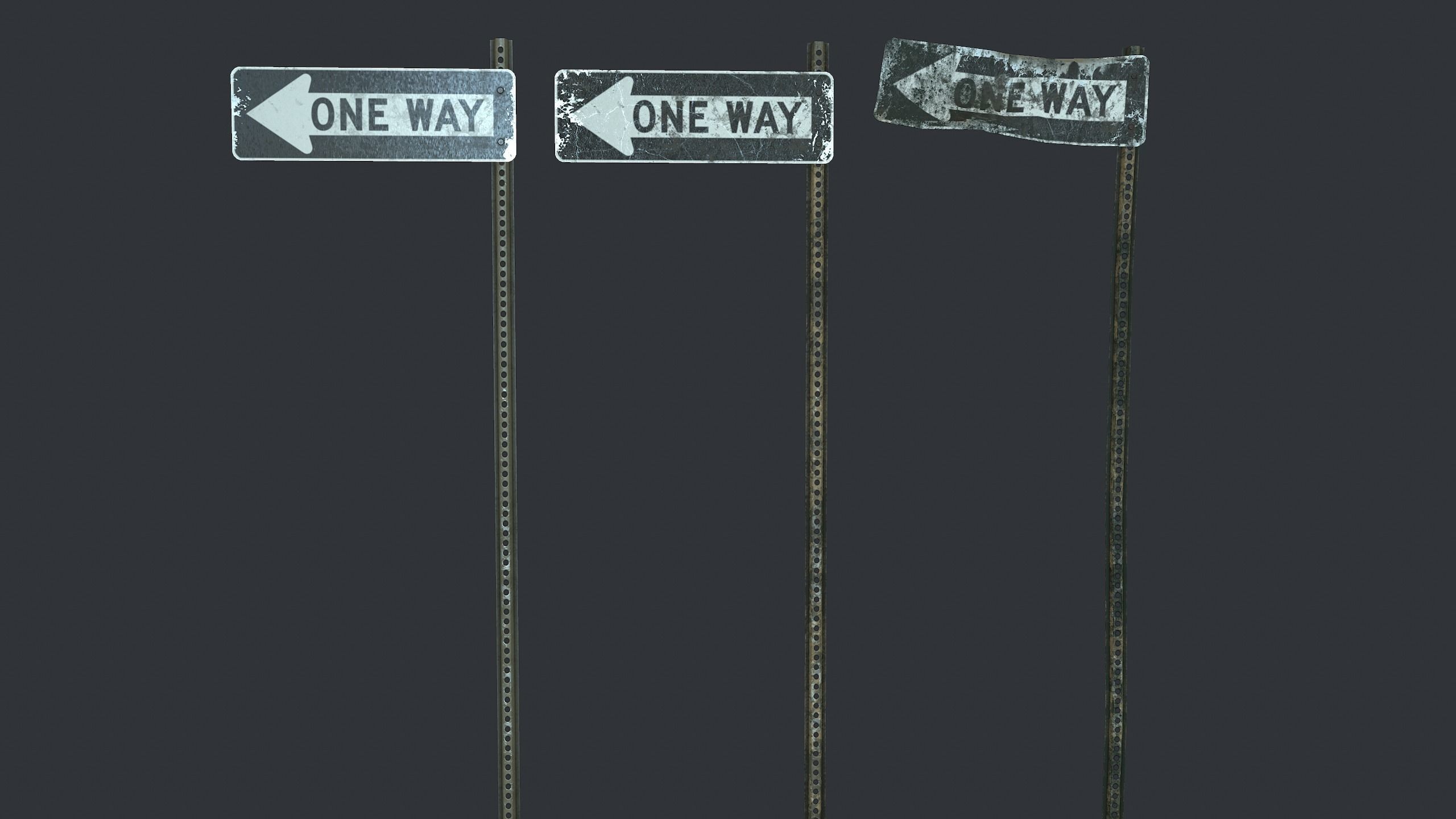 Traffic Sign Pack Low-poly 3D model_48