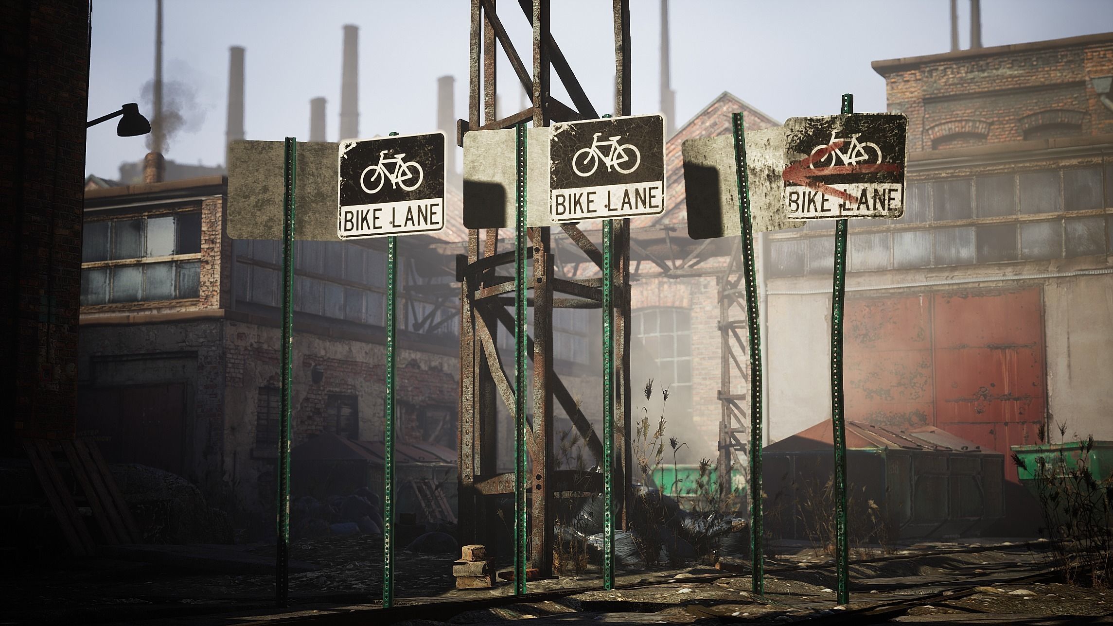 Traffic Sign Pack Low-poly 3D model_15