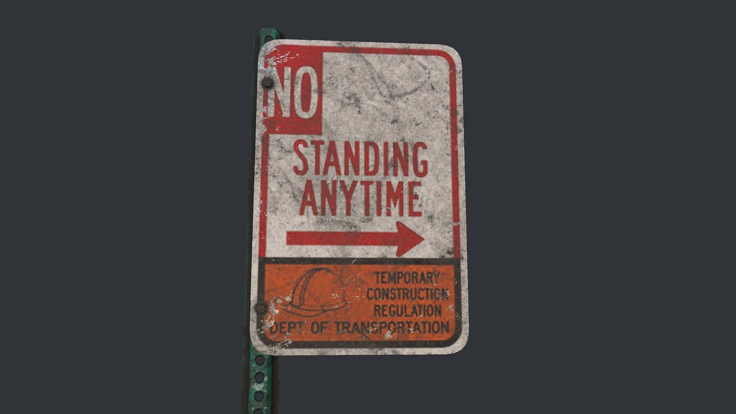 Traffic Sign Pack Low-poly 3D model_31