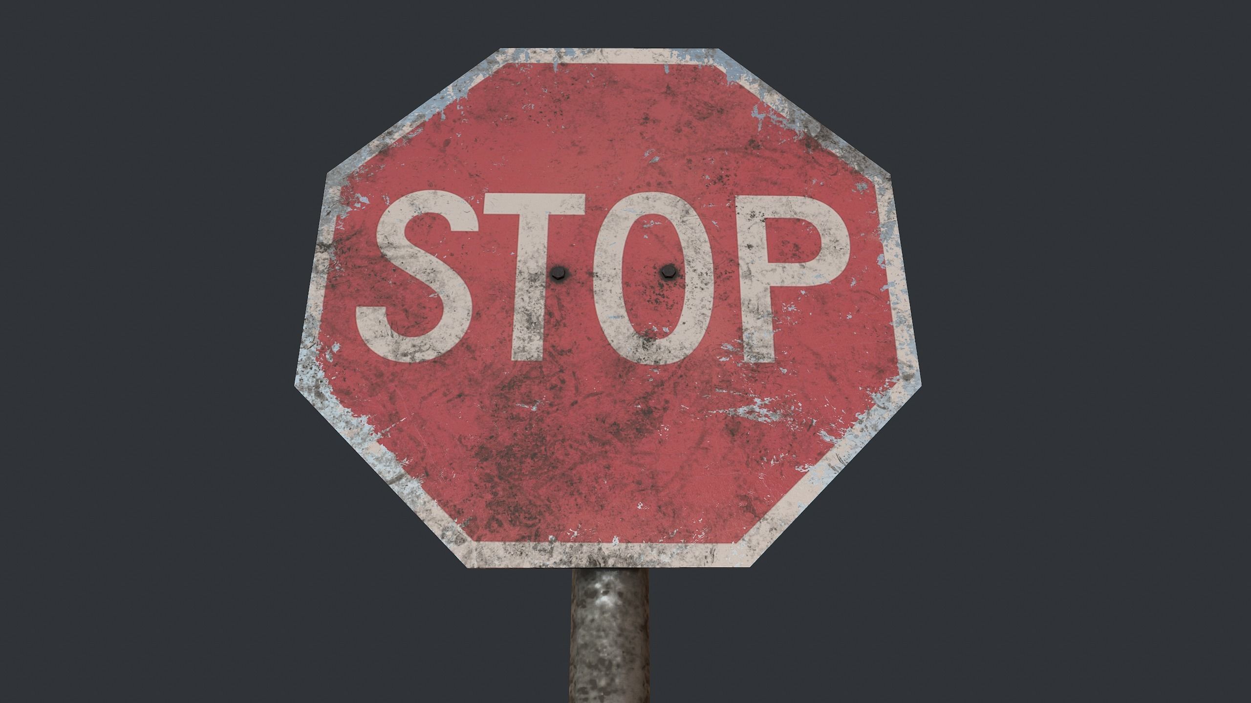 Traffic Sign Pack Low-poly 3D model_11