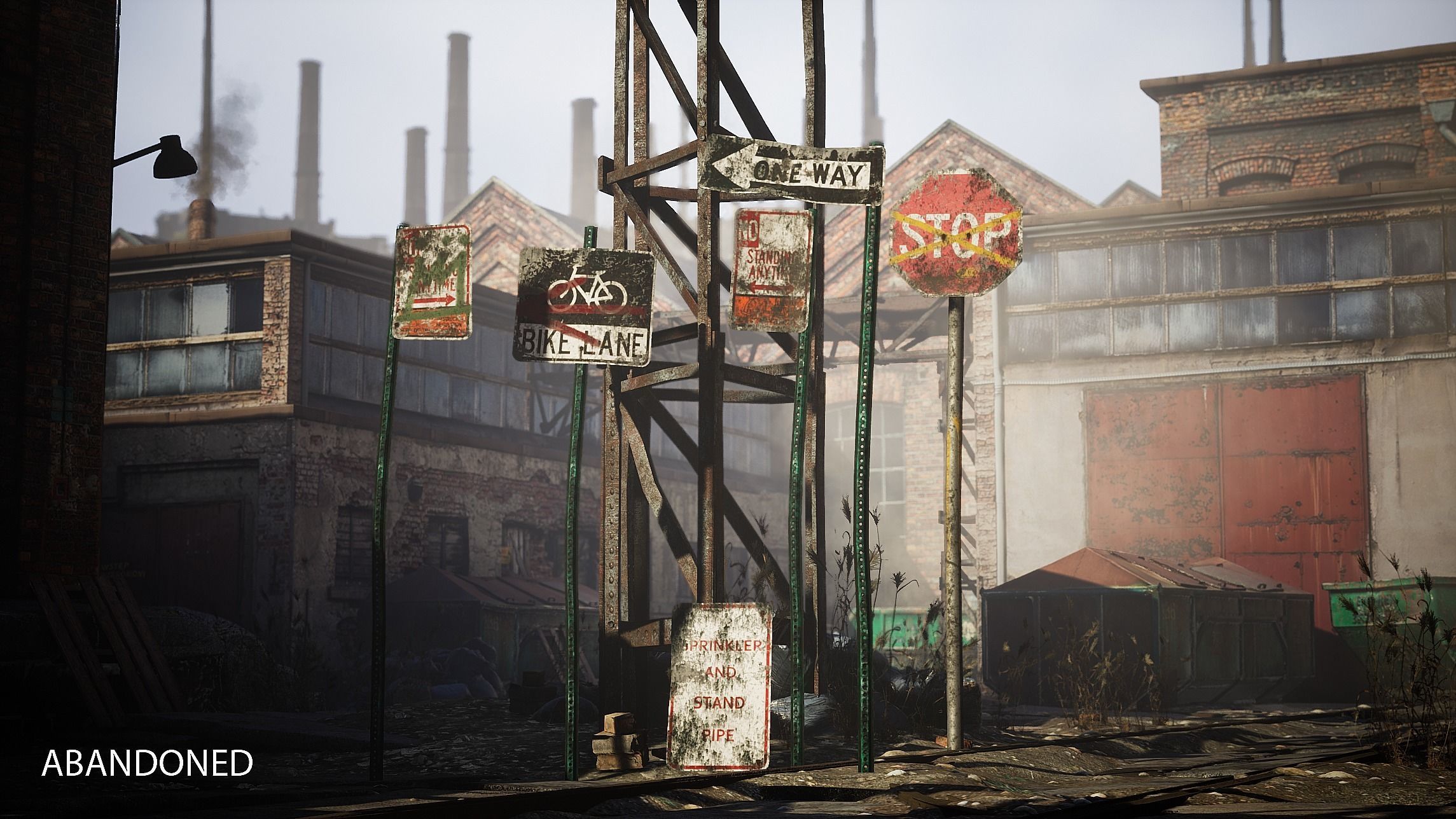 Traffic Sign Pack Low-poly 3D model_3