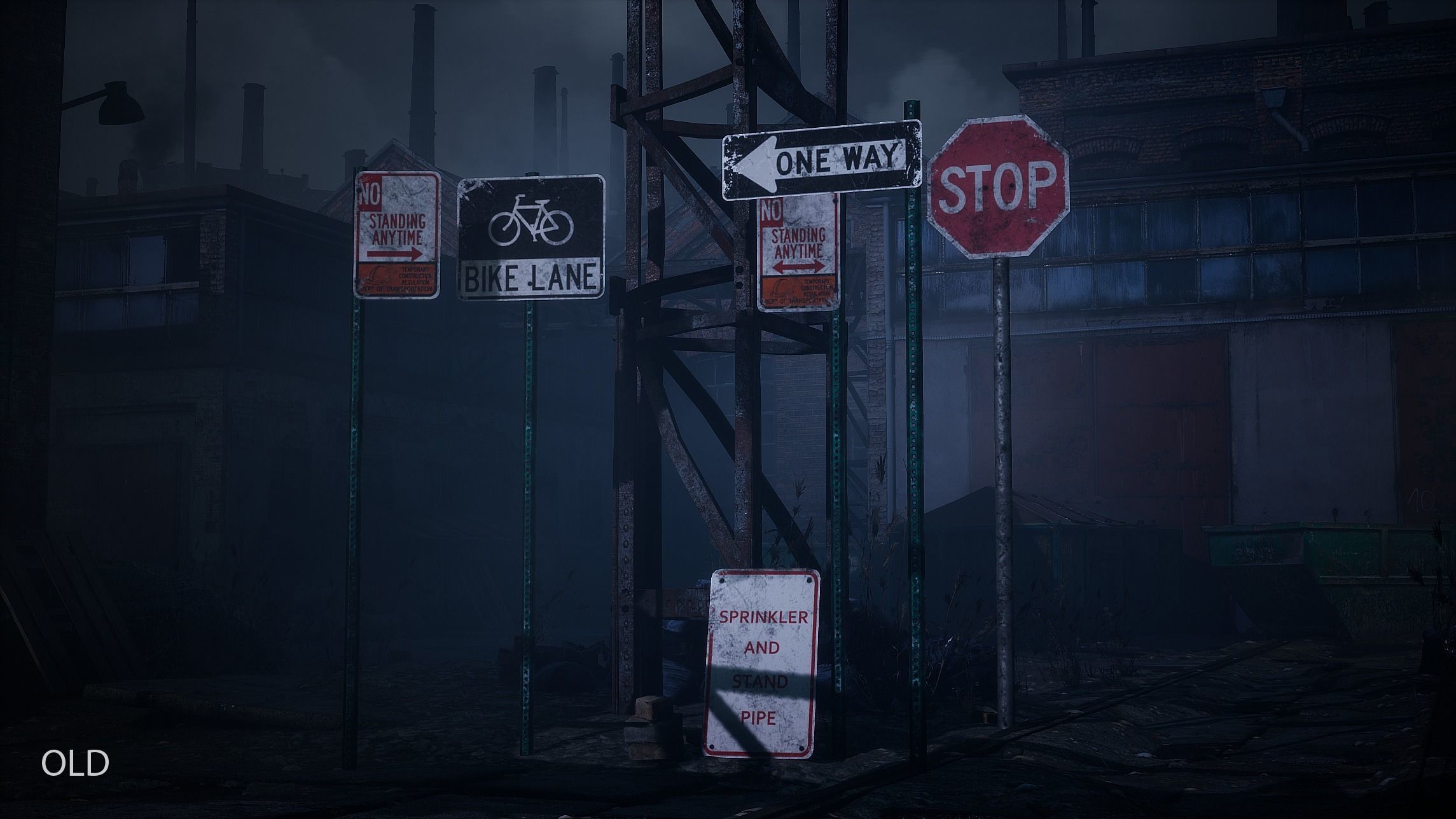 Traffic Sign Pack Low-poly 3D model_5