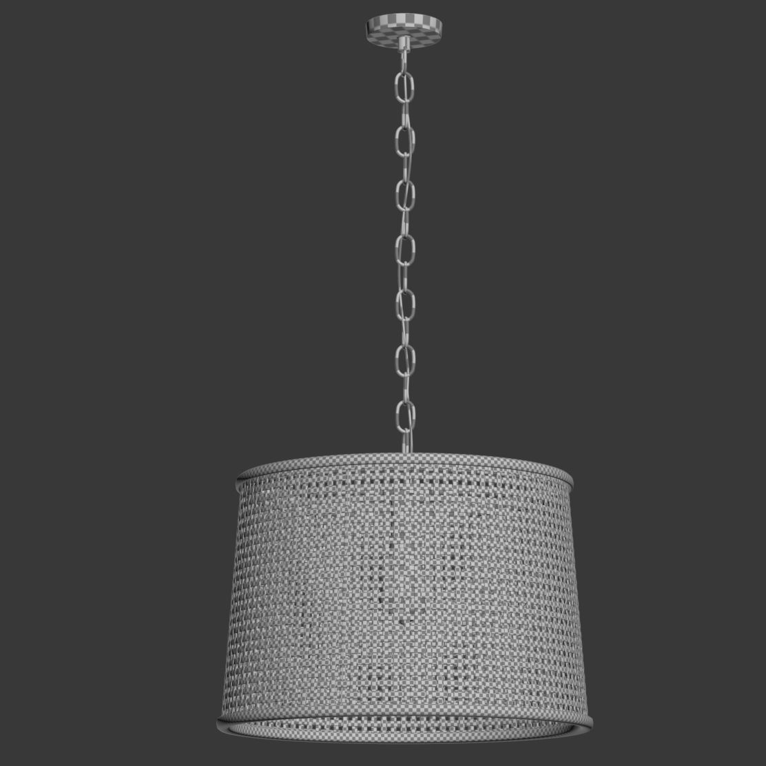 Rattan pendant light  3D model_6