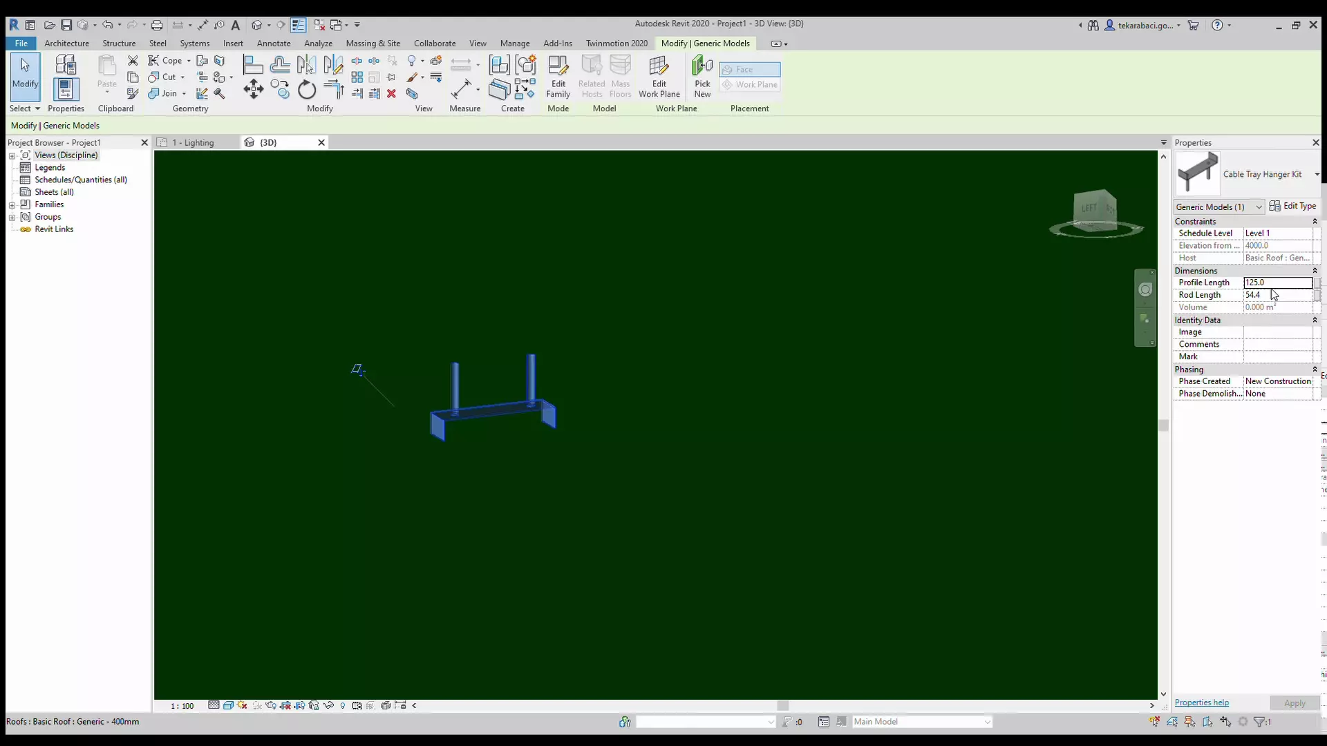 Cable Tray Hanger Free 3D model_0