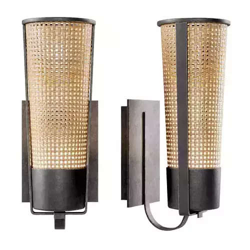 Rattan wall lamp H401 