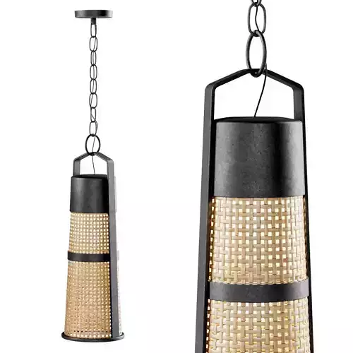 Hanging rattan lamp H400 