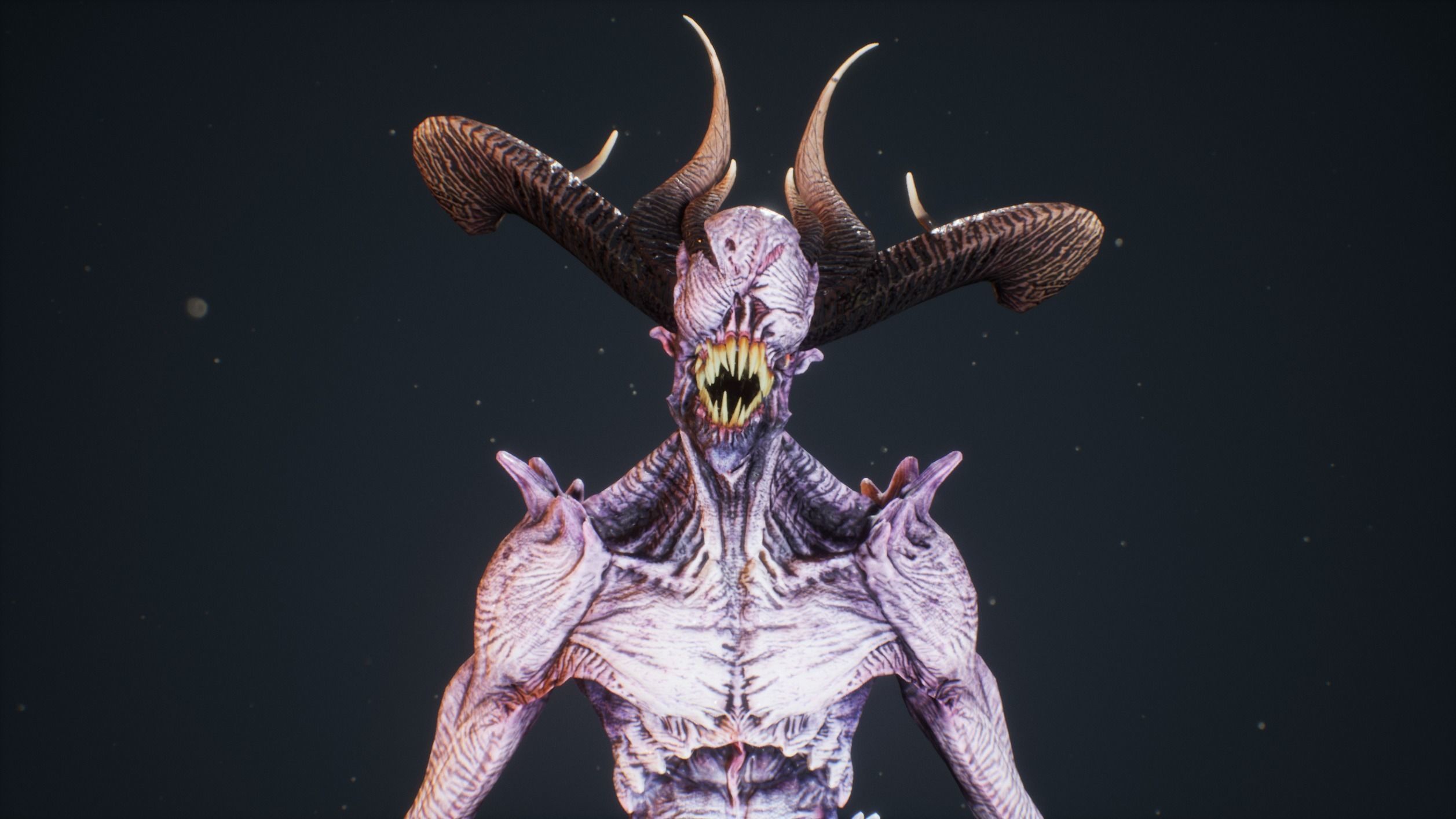 Demon 6 tall blind creature Low-poly 3D model_14